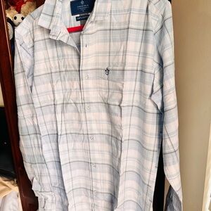 Credible Light Blue Plaid Button-Up Shirt